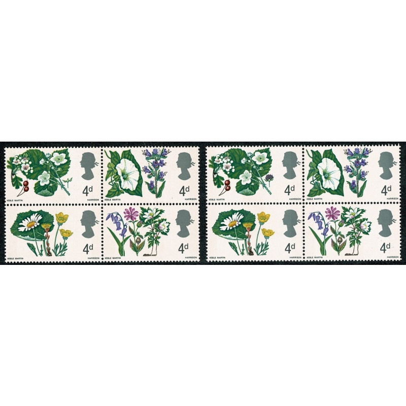 1967 Flowers 4d (phos). MISSING SLATE-PURPLE. SG 717pf