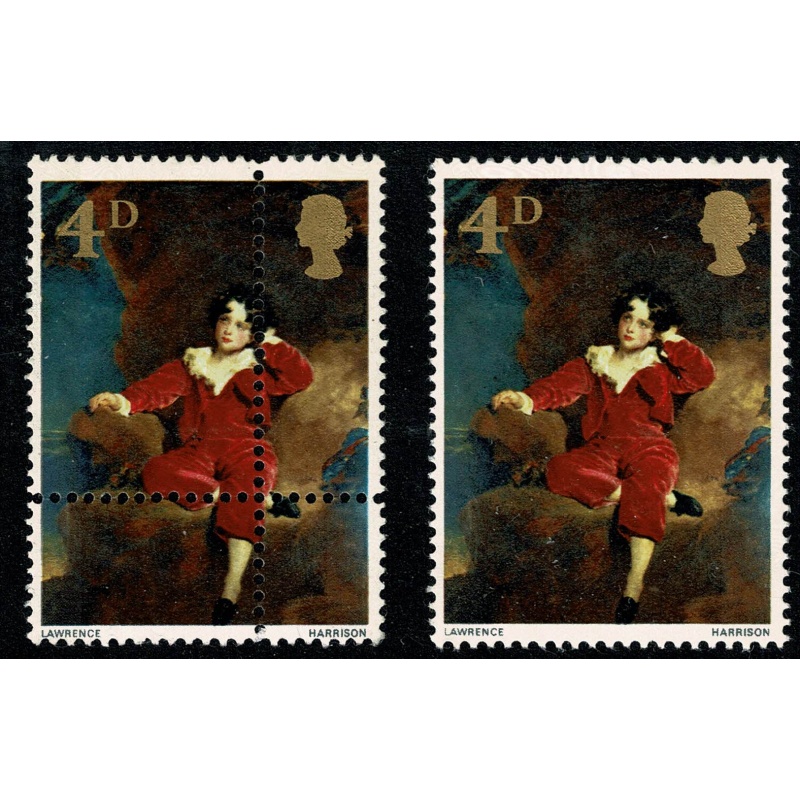 1967 Paintings 4d. PERFORATION ERROR. SG 748 var.