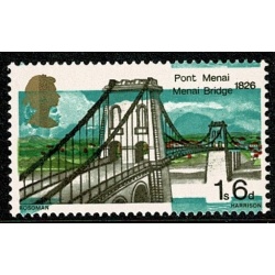 1968 Bridges 1/6. SHIFT OF TURQUOISE COLOUR. SG 765 var