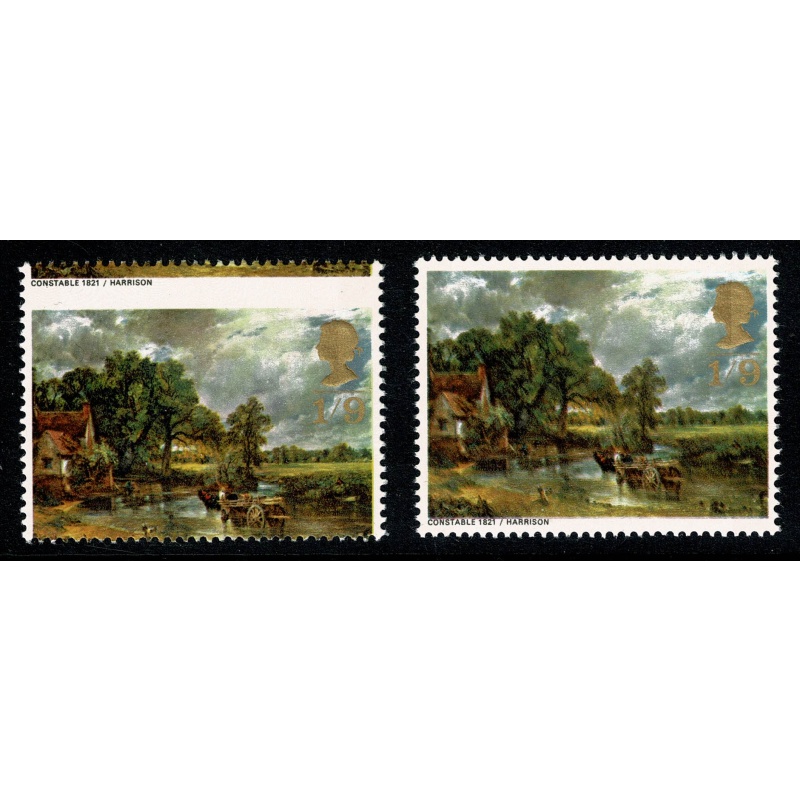 1968 Paintings 1/9. HORIZONTAL PERFORATION SHIFT. SG 774 var.
