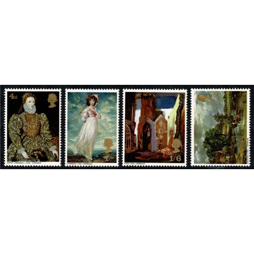 1968 Paintings. Set of 4 values MISSING PHOSPHOR. SG 771y-774y