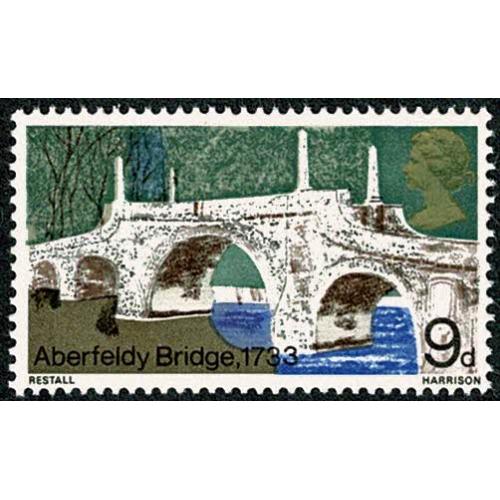 1968 Bridges 9d. MISSING PHOSPHOR. SG 764y