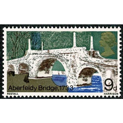 1968 Bridges 9d. MISSING PHOSPHOR. SG 764y