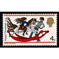 1968 Christmas 4d MISSING EMBOSSING. SG 775f