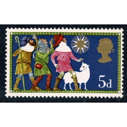 1969 Christmas 5d. MISSING LIGHT BLUE. SG 813a