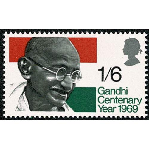 1969 Gandhi 1/6  MISSING PHOSPHOR. SG 807y