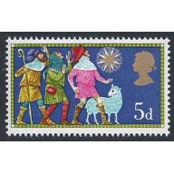 1969 Christmas 5d MISSING EMBOSSING. SG 813f