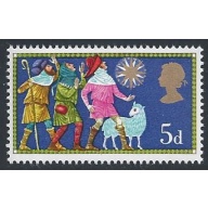 1969 Christmas 5d MISSING EMBOSSING. SG 813f