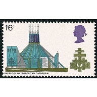 1969 Cathedrals 1/6. MISSING PHOSPHOR. SG 801y