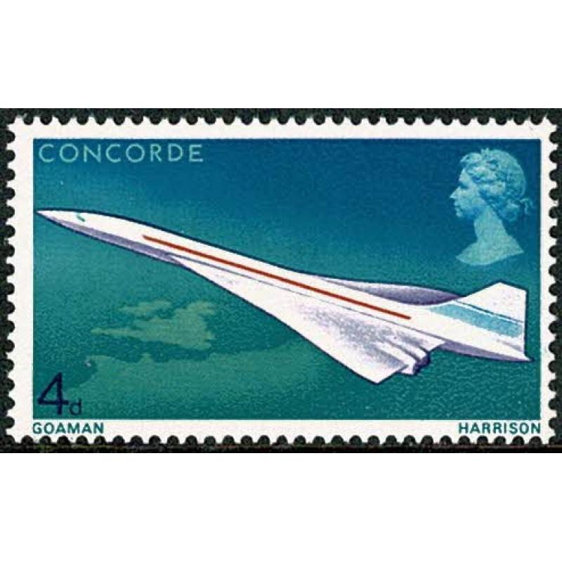 1969 Concorde 4d. MISSING PHOSPHOR. SG 784y
