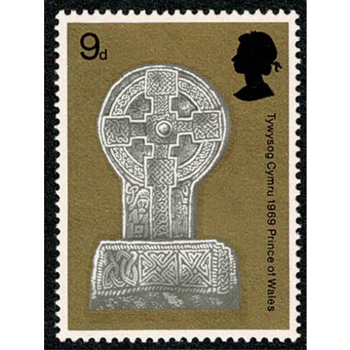 1969 Investiture 9d  MISSING PHOSPHOR. SG 805y