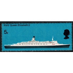 1969 Ships 5d. HORIZONTAL PERFORATION SHIFT. SG 778 var