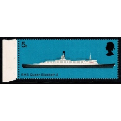 1969 Ships 5d.  SHIFT OF TURQUOISE. SG 778 var