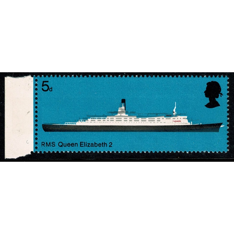 1969 Ships 5d.  SHIFT OF TURQUOISE. SG 778 var