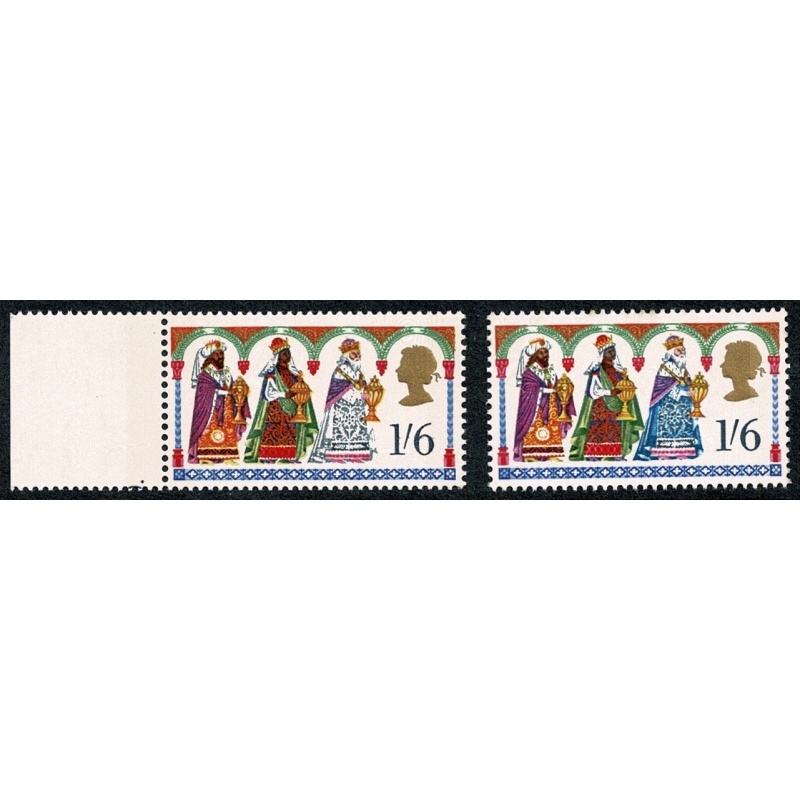 1969 Christmas 1/6. MISSING NEW BLUE. SG 814e