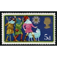 1969 Christmas 5d MISSING PHOSPHOR. SG 813y
