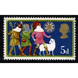 1969 Christmas 5d. MISSING LIGHT BLUE. SG 813a