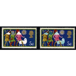 1969 Christmas 5d. MISSING LIGHT BLUE. SG 813a