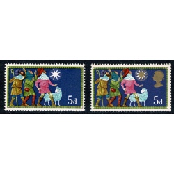 1969 Christmas 5d. MISSING GOLD SG 813c