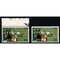 1970 Anniversaries 1/6. MISSING EMERALD GREEN. SG 822b