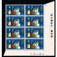 1970 Anniversaries 9d. Traffic Light block of eight MISSING PHOSPHOR. SG 820y