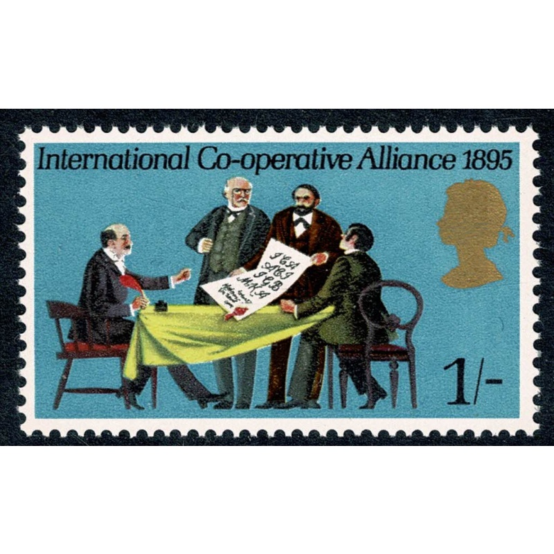 1970 Anniversaries 1/-. MISSING GREEN. SG 821c. Unmounted Mint single.