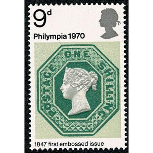 1970 Philympia 9d MISSING PHOSPHOR. SG 836y