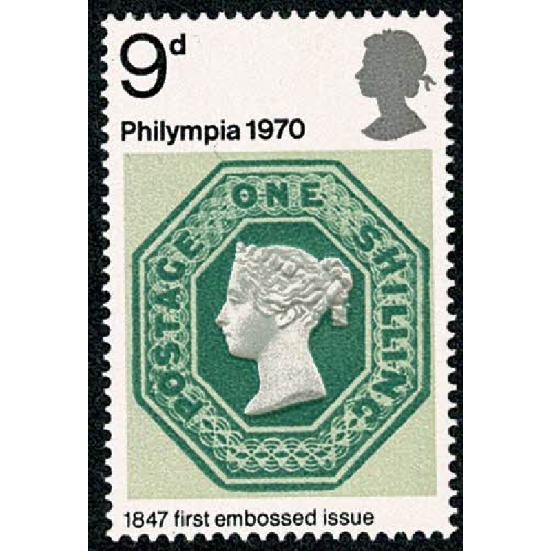 1970 Philympia 9d MISSING PHOSPHOR. SG 836y