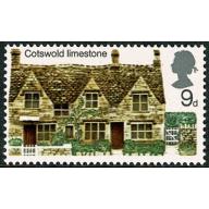1970 Cottages 9d MISSING PHOSPHOR. SG 816y