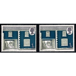 1970 Cottages 1/-. MISSING NEW BLUE. SG 817a