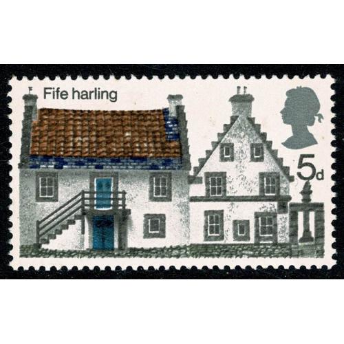 1970 Cottages 5d. MISSING LEMON. SG 815a