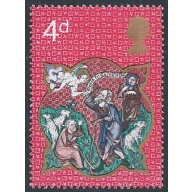 1970 Christmas 4d. Error ONE PHOSPHOR BAND AT RIGHT. SG Spec. 838 var