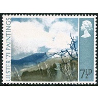 1971 Ulster Paintings 7½p MISSING PHOSPHOR. SG 882y