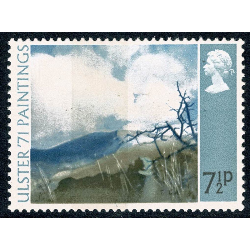 1971 "Ulster" Paintings 7½p. BROAD BAND 11mm from left edge. SG 882c.