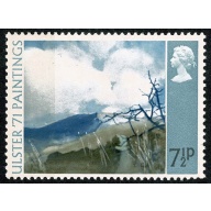 1971 "Ulster" Paintings 7½p. BROAD BAND 0/1mm from left edge. SG 882c.