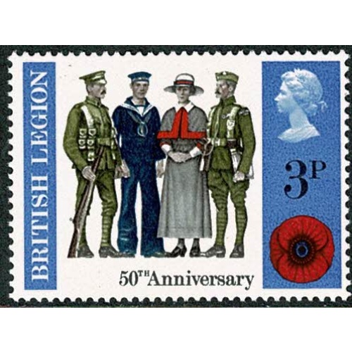 1971 General  Anniversaries 3p MISSING PHOSPHOR. SG 887y