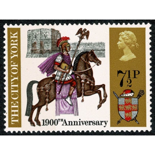 1971 General Anniversaries 7½p. BROAD BAND 3-4mm from left edge. SG 888c