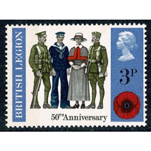 1971 General Anniversaries 3p. BROAD BAND LEFT. SG 889f.
