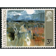 1971 Ulster Paintings 3p MISSING PHOSPHOR. SG 881y