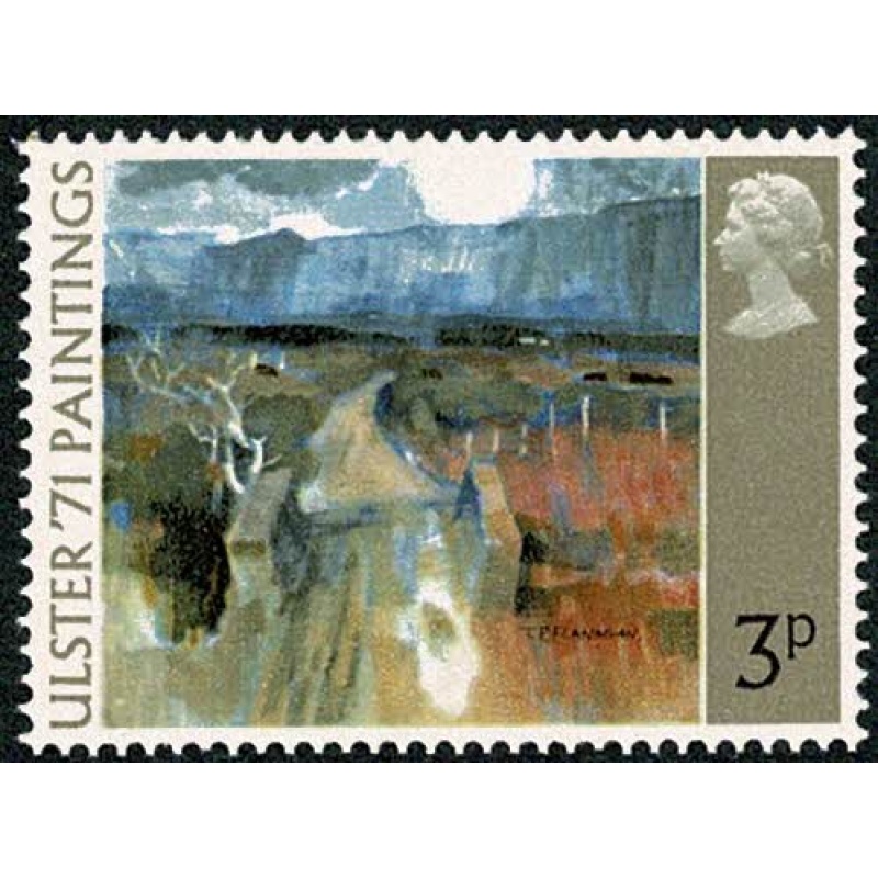 1971 "Ulster" Paintings 3p MISSING PHOSPHOR. SG 881y
