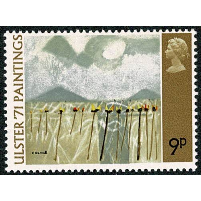 1971 "Ulster" Paintings 9p MISSING PHOSPHOR. SG 883y