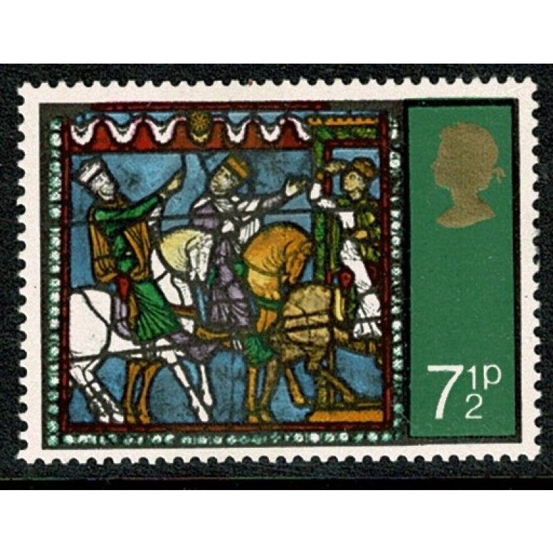 1971 Christmas 7½p. BROAD BAND 12/13mm from left edge. SG 896i. Spec. W216i