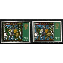 1971 Chistmas 7½p. SHIFT OF NEW BLUE. SG 896 var