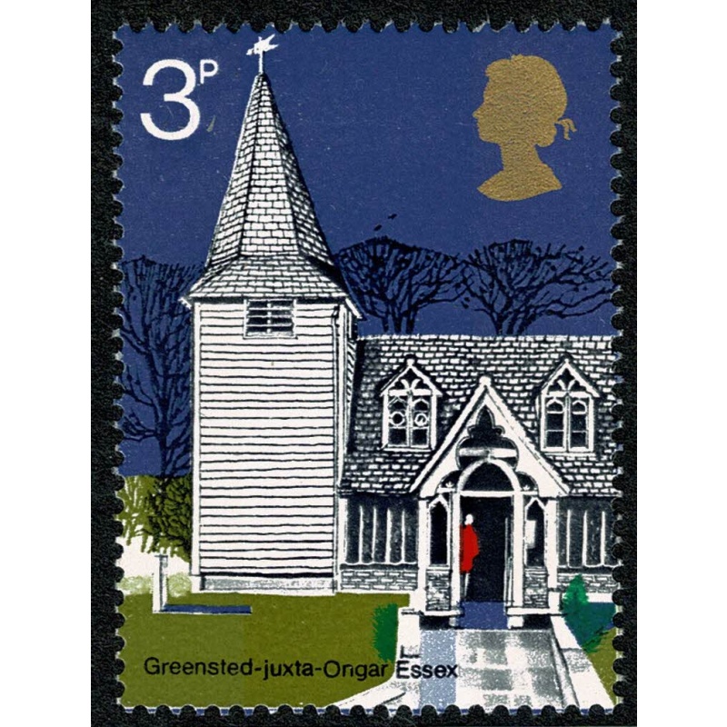 1972 Churches 3p. MISSING EMBOSSING SG 904c