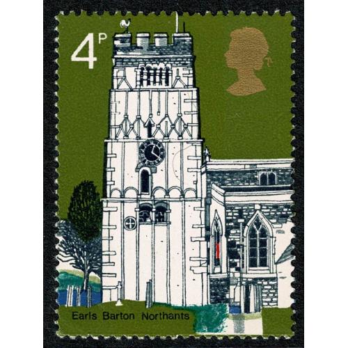1972 Churches 4p. MISSING EMBOSSING SG 905c