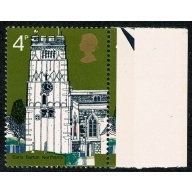 1972 Churches 4p. MISSING EMBOSSING. Marginal single. SG 905c