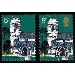 1972 Churches 5p. MISSING GOLD and MISSING PHOSPHOR. SG 906a