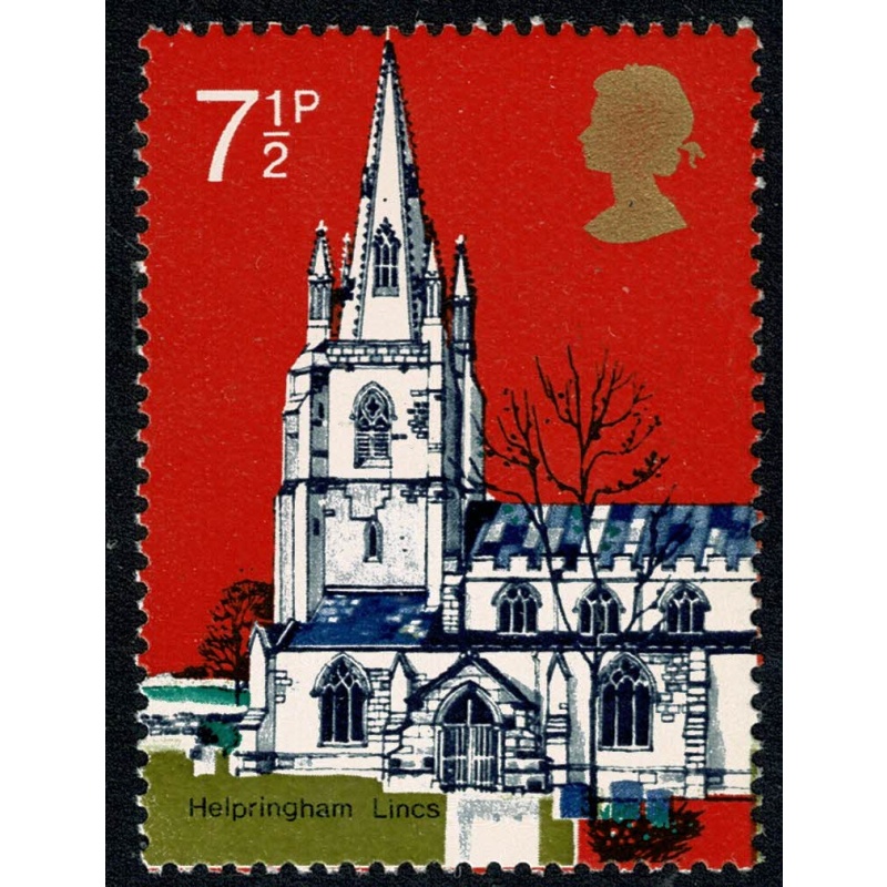 1972 Churches 7½p. MISSING PHOSPHOR & EMBOSSING SG 907ya