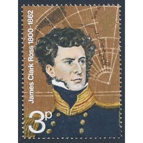 1972 Polar Explorers 3p. MISSING PHOSPHOR & EMBOSSING SG 897ya