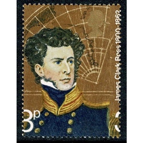 1972 Polar Explorers 3p. SHIFT OF VERTICAL PERFORATIONS. SG 897 var.